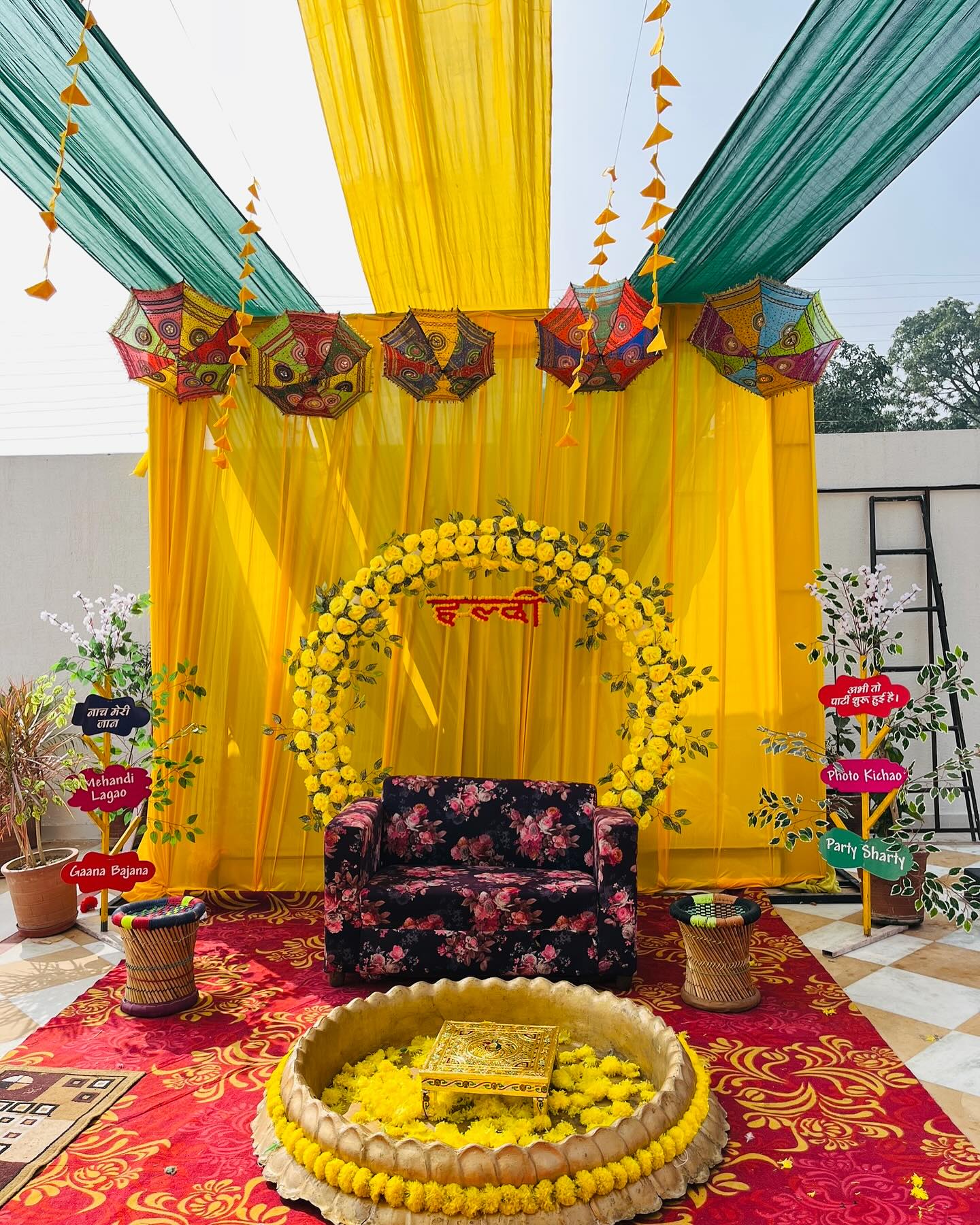 25 Beautiful Haldi Decoration Ideas for a Vibrant Indian Wedding